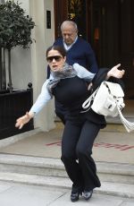 SALMA HAYEK Leaves a London Clothing Store 04/22/2015