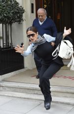 SALMA HAYEK Leaves a London Clothing Store 04/22/2015