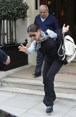 SALMA HAYEK Leaves a London Clothing Store 04/22/2015