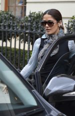 SALMA HAYEK Leaves a London Clothing Store 04/22/2015