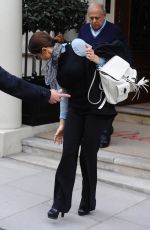 SALMA HAYEK Leaves a London Clothing Store 04/22/2015