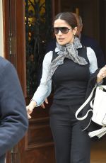 SALMA HAYEK Leaves a London Clothing Store 04/22/2015
