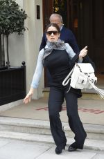 SALMA HAYEK Leaves a London Clothing Store 04/22/2015