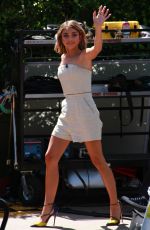 SARAH HYLAND on the Set of Extra in Los Angeles 04/20/2015