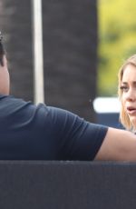 SARAH HYLAND on the Set of Extra in Los Angeles 04/20/2015