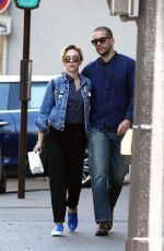 SCARLETT JOHANSSON and Romain Dauriac Out in Paris 04/20/2015