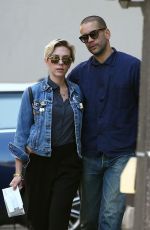 SCARLETT JOHANSSON and Romain Dauriac Out in Paris 04/20/2015