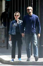 SCARLETT JOHANSSON and Romain Dauriac Out in Paris 04/20/2015