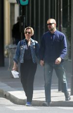 SCARLETT JOHANSSON and Romain Dauriac Out in Paris 04/20/2015