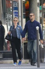 SCARLETT JOHANSSON and Romain Dauriac Out in Paris 04/20/2015