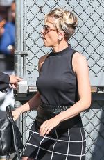 SCARLETT JOHANSSON Arrives at Jimmy Kimmel Live! in Hollywood