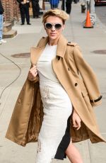SCARLETT JOHANSSON Arrives at Late Show with David Letterman in New York 04/27/2015