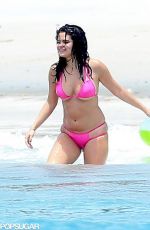 SELENA GOMEZ in Bikini at a Beach in Mexico