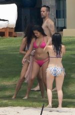 SELENA GOMEZ in Bikini at a Beach in Mexico