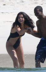 SELENA GOMEZ in Swimsuit at a Beach in Mexico