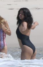 SELENA GOMEZ in Swimsuit at a Beach in Mexico