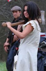 SELENA GOMEZ on the Set of Dubious Battle in Atlanta