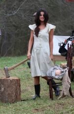 SELENA GOMEZ on the Set of Dubious Battle in Atlanta