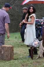 SELENA GOMEZ on the Set of Dubious Battle in Atlanta