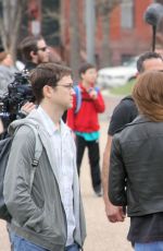 SHAILENE WOODLEY on the Set of Oliver Stone