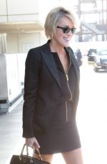 SHARON STONE at Los Angeles International Airport