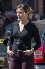 SOPHIA BUSH on the Set of Chicago PD in Chicago