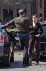 SOPHIA BUSH on the Set of Chicago PD in Chicago