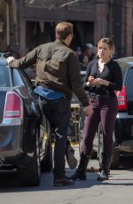 SOPHIA BUSH on the Set of Chicago PD in Chicago