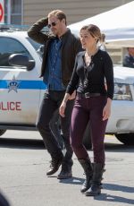 SOPHIA BUSH on the Set of Chicago PD in Chicago