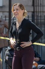 SOPHIA BUSH on the Set of Chicago PD in Chicago