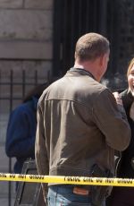 SOPHIA BUSH on the Set of Chicago PD in Chicago