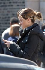 SOPHIA BUSH on the Set of Chicago PD in Chicago