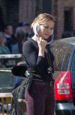 SOPHIA BUSH on the Set of Chicago PD in Chicago