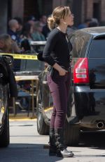 SOPHIA BUSH on the Set of Chicago PD in Chicago
