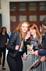 SOPHIE TURNER Arrives at Radio 1 Breakfast Show in London