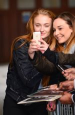 SOPHIE TURNER Arrives at Radio 1 Breakfast Show in London