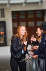 SOPHIE TURNER Arrives at Radio 1 Breakfast Show in London