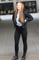 SOPHIE TURNER Arrives at Radio 1 Breakfast Show in London