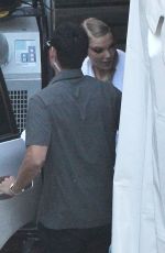 TAYLOR SWIFT on the Set of Bad Blood Music Video in Los Angeles