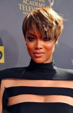 TYRA BANKS at 2015 Daytime Emmy Awards in Burbank