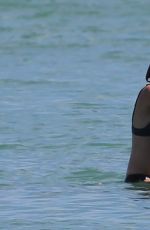 UMA THURMAN in Bikini at a Beach in Miami