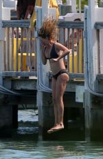 UMA THURMAN in Bikini at a Beach in Miami