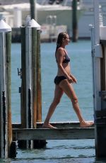 UMA THURMAN in Bikini at a Beach in Miami