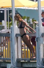 UMA THURMAN in Bikini at a Beach in Miami