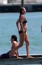 UMA THURMAN in Bikini at a Beach in Miami
