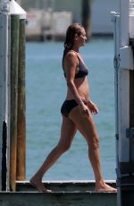 UMA THURMAN in Bikini at a Beach in Miami