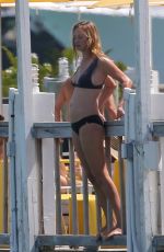 UMA THURMAN in Bikini at a Beach in Miami