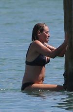 UMA THURMAN in Bikini at a Beach in Miami