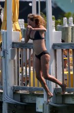 UMA THURMAN in Bikini at a Beach in Miami