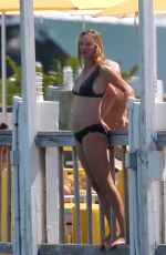 UMA THURMAN in Bikini at a Beach in Miami